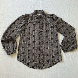 BA&SH Precious Pleated Blouse Size XS